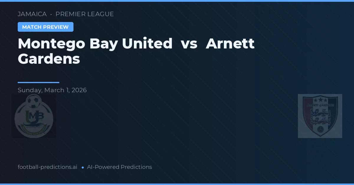 Montego Bay United vs Arnett Gardens — voorspelling en vooruitblik wedstrijd
