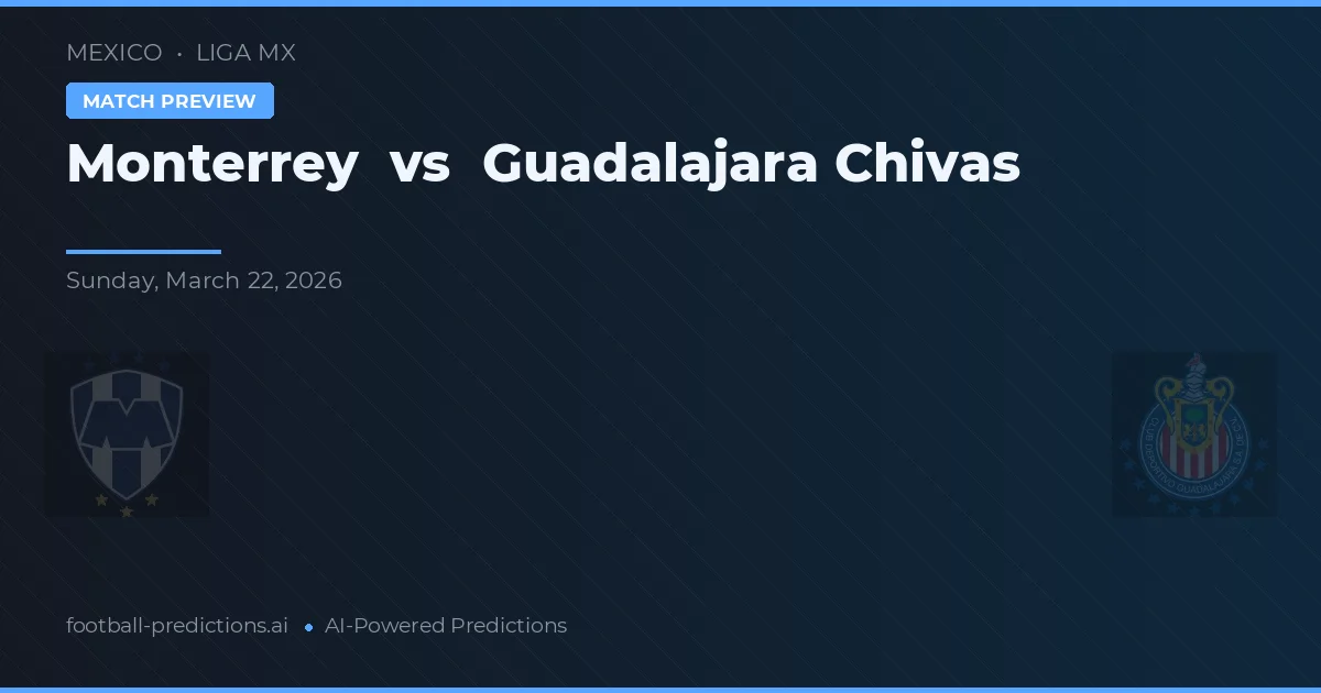 Monterrey vs Chivas Guadalajara — voorspelling en vooruitblik wedstrijd