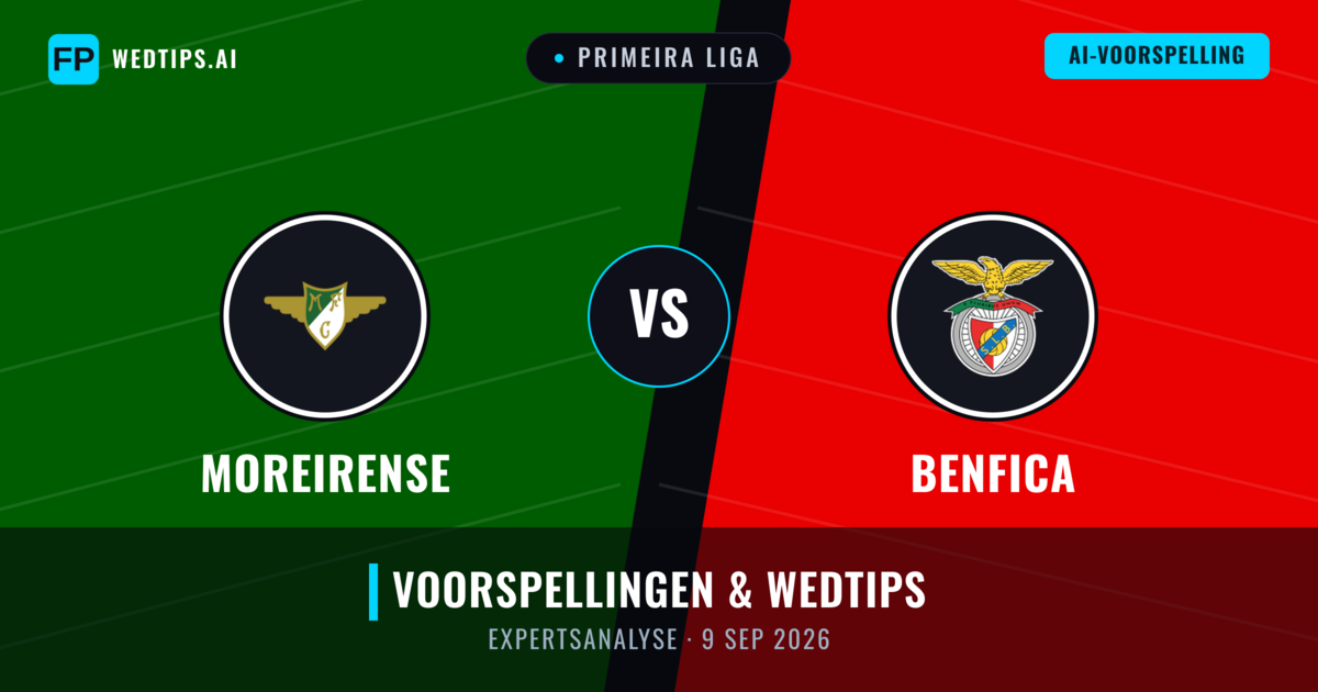 Moreirense vs Benfica — voorspelling en vooruitblik wedstrijd