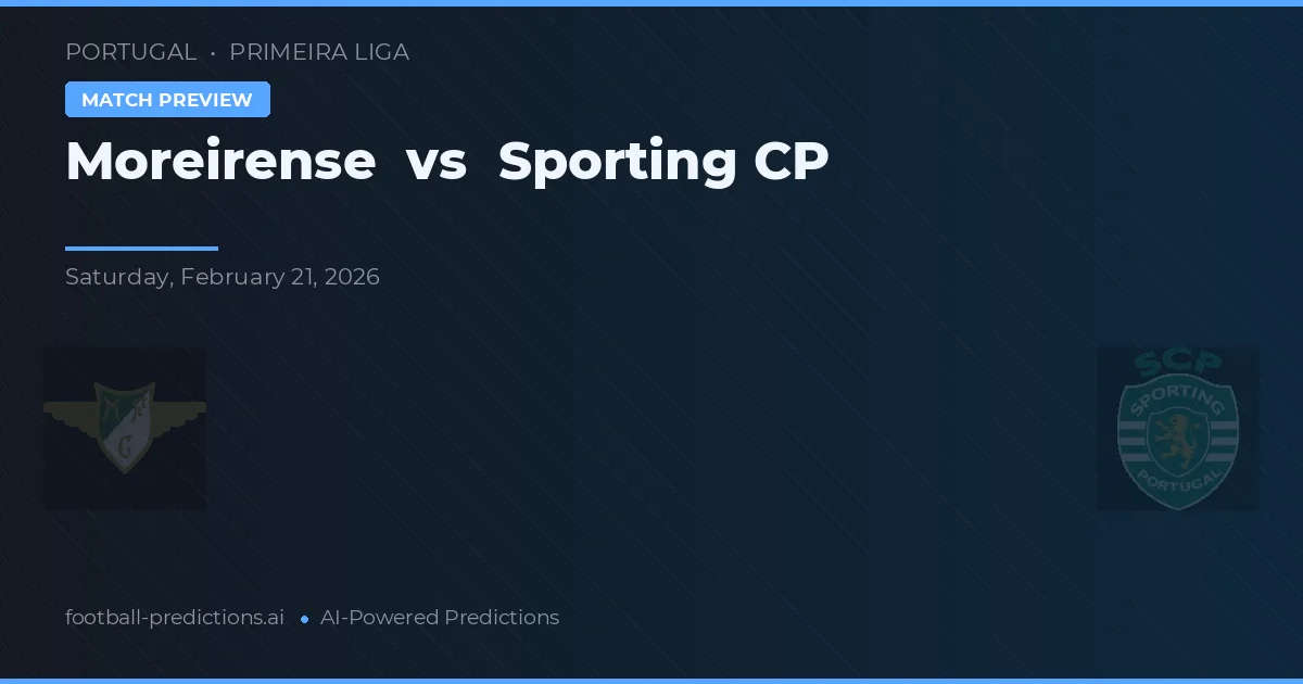 Moreirense vs Sporting CP — voorspelling en vooruitblik wedstrijd