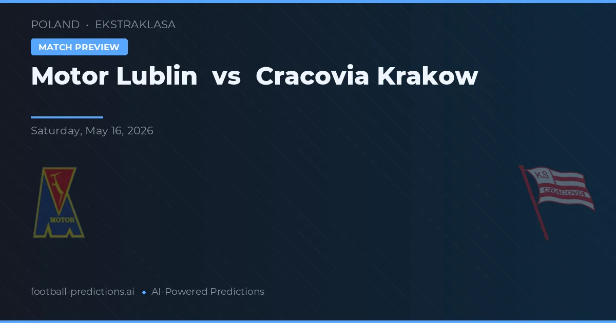 Motor Lublin vs Cracovia Kraków — voorspelling en vooruitblik wedstrijd