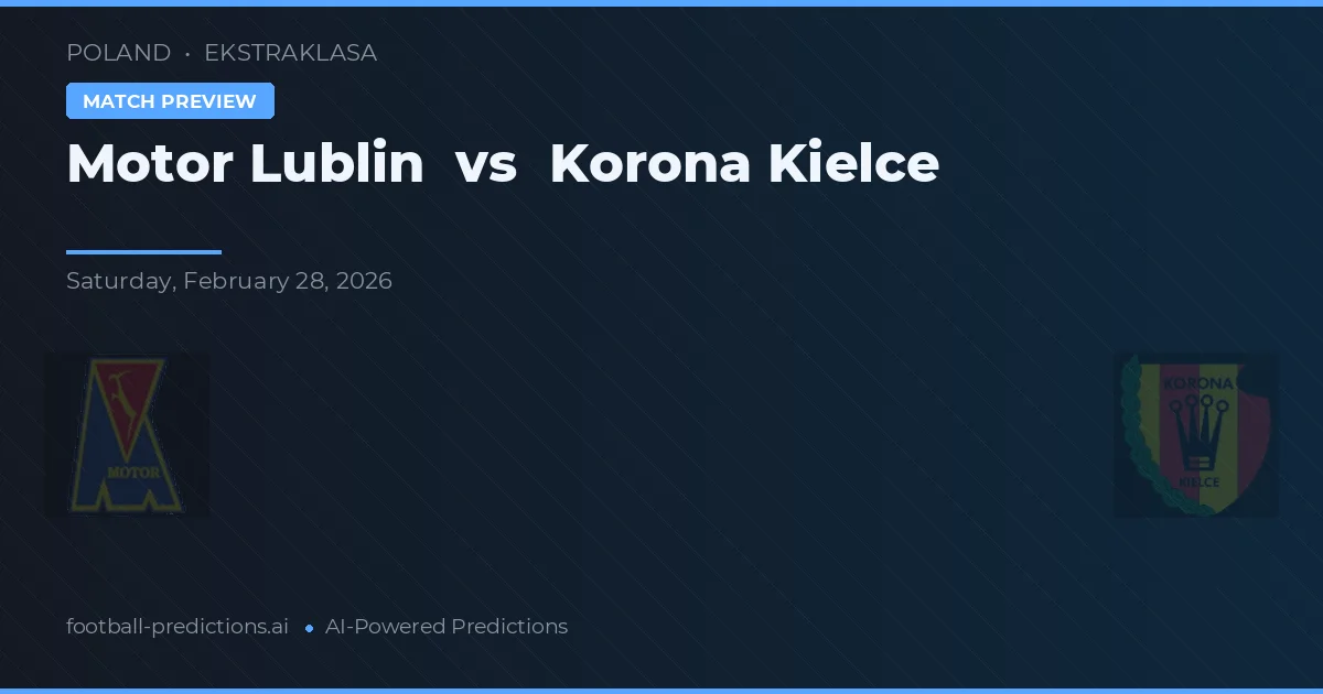 Motor Lublin vs Korona Kielce — voorspelling en vooruitblik wedstrijd
