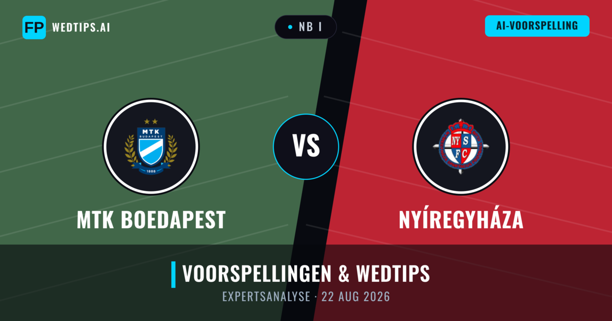MTK Boedapest vs Nyíregyháza — voorspelling en vooruitblik wedstrijd