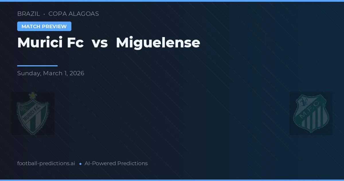 Murici FC vs Miguelense — voorspelling en vooruitblik wedstrijd