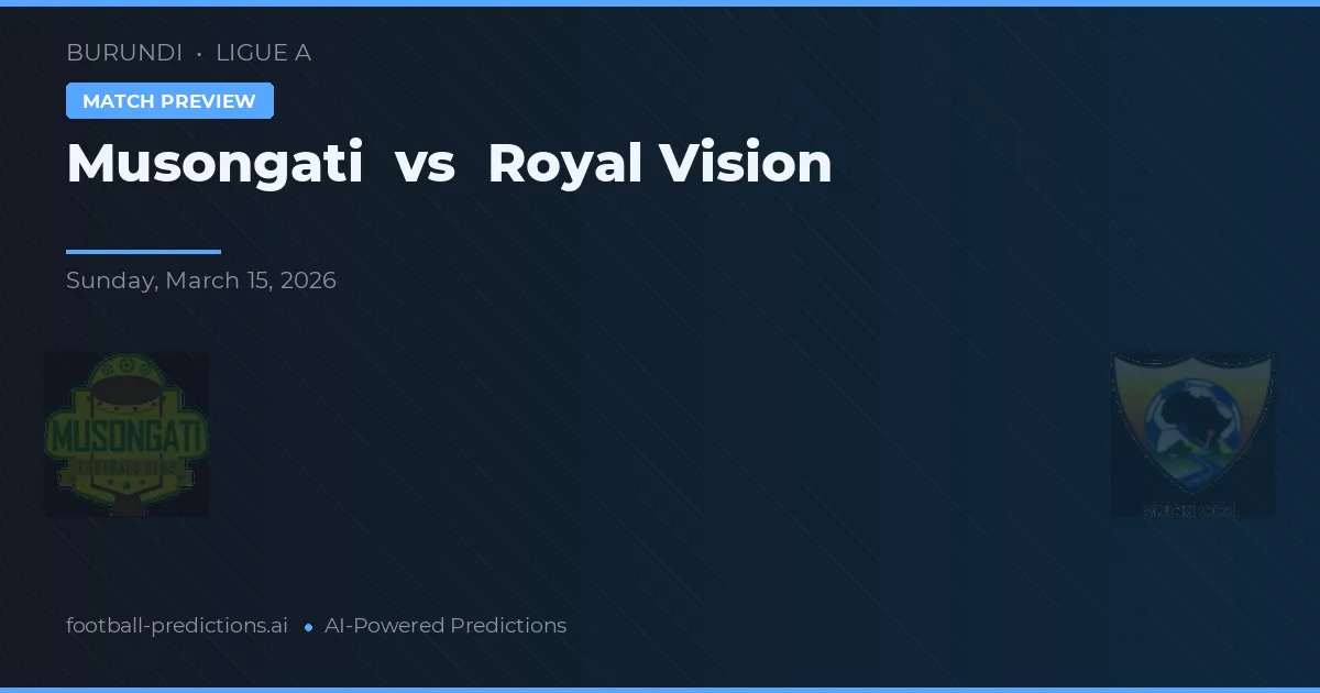 Musongati vs Royal Vision — voorspelling en vooruitblik wedstrijd