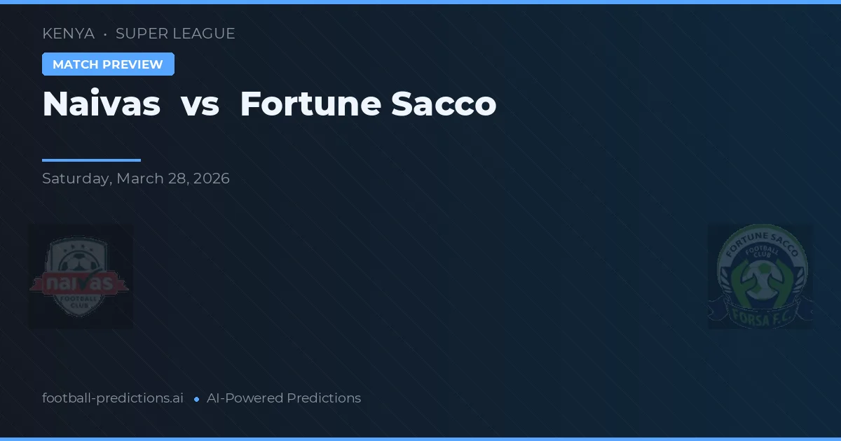 Naivas vs Fortune Sacco — voorspelling en vooruitblik wedstrijd