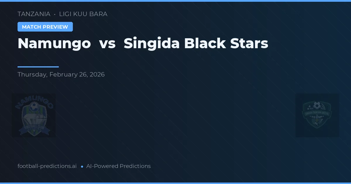 Namungo vs Singida Zwarte Sterren — voorspelling en vooruitblik wedstrijd