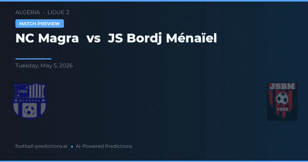 NC Magra vs JS Bordj Ménaïel — voorspelling en vooruitblik wedstrijd