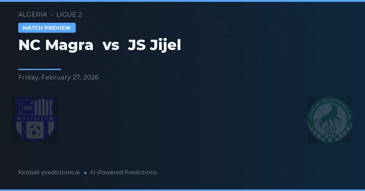 NC Magra vs JS Jijel — voorspelling en vooruitblik wedstrijd