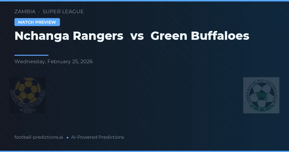 Nchanga Rangers vs Green Buffaloes — voorspelling en vooruitblik wedstrijd