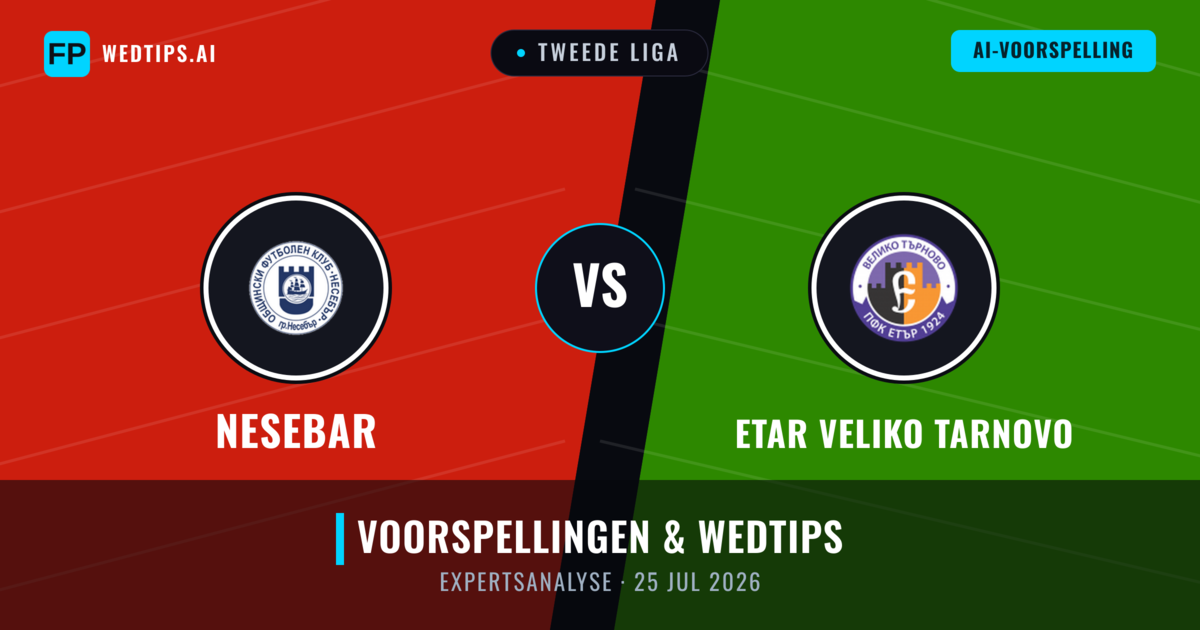 Nesebar vs Etar Veliko Tarnovo — voorspelling en vooruitblik wedstrijd