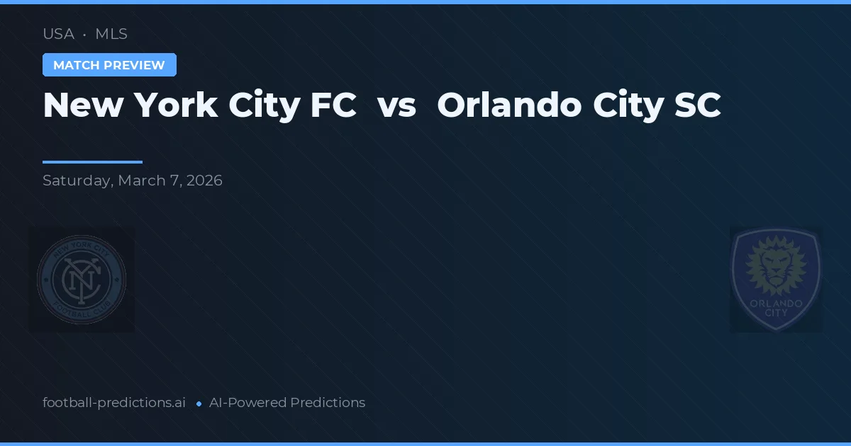 New York City FC vs Orlando City SC — voorspelling en vooruitblik wedstrijd