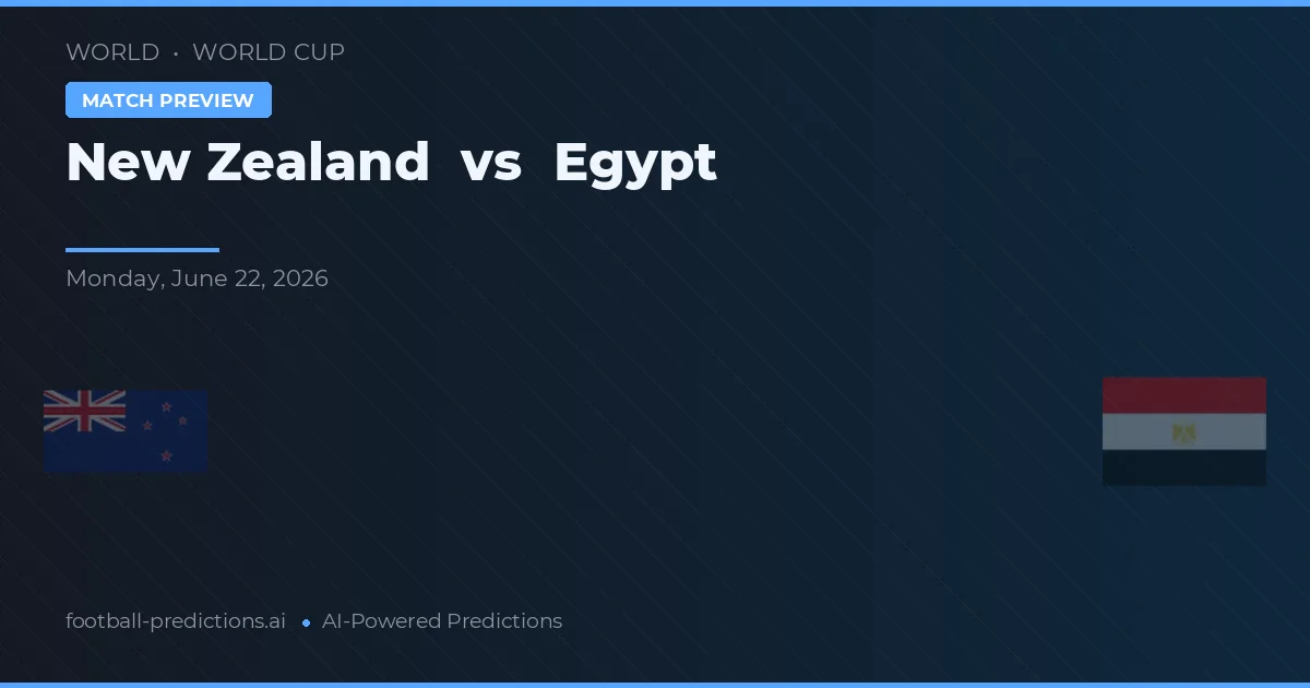 Nieuw-Zeeland vs Egypte — voorspelling en vooruitblik wedstrijd