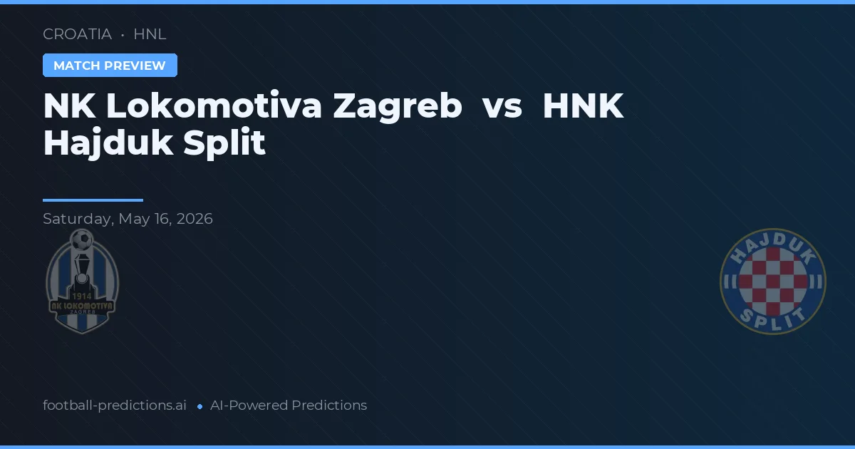 NK Lokomotiva Zagreb vs HNK Hajduk Split — voorspelling en vooruitblik wedstrijd