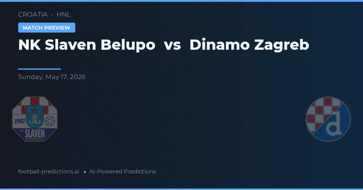 NK Slaven Belupo vs Dinamo Zagreb — voorspelling en vooruitblik wedstrijd