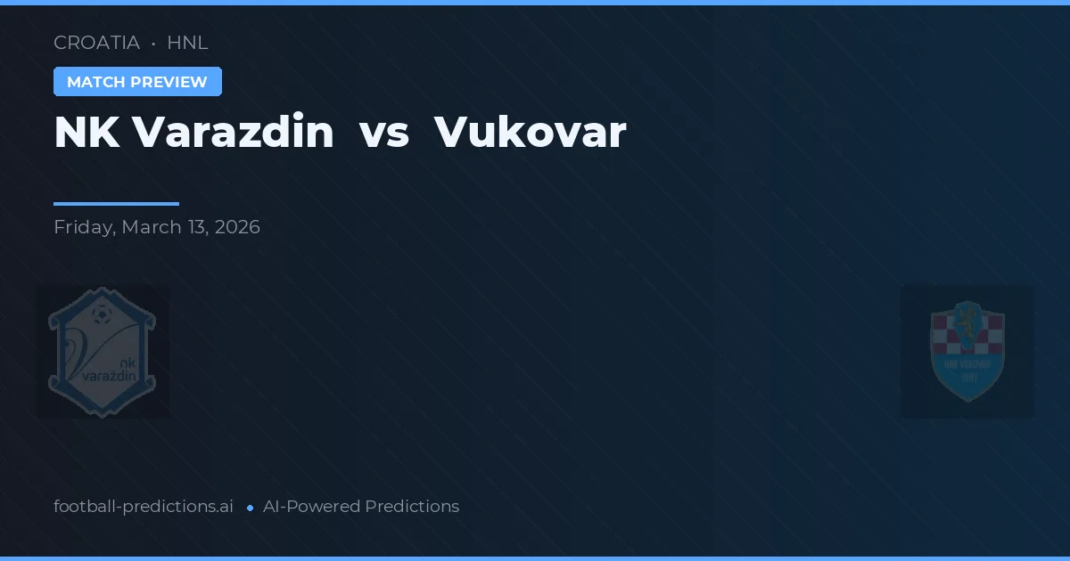 NK Varaždin vs Vukovar — voorspelling en vooruitblik wedstrijd
