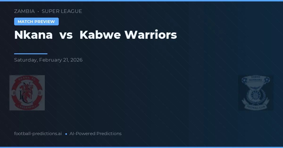 Nkana vs Kabwe Warriors — voorspelling en vooruitblik wedstrijd