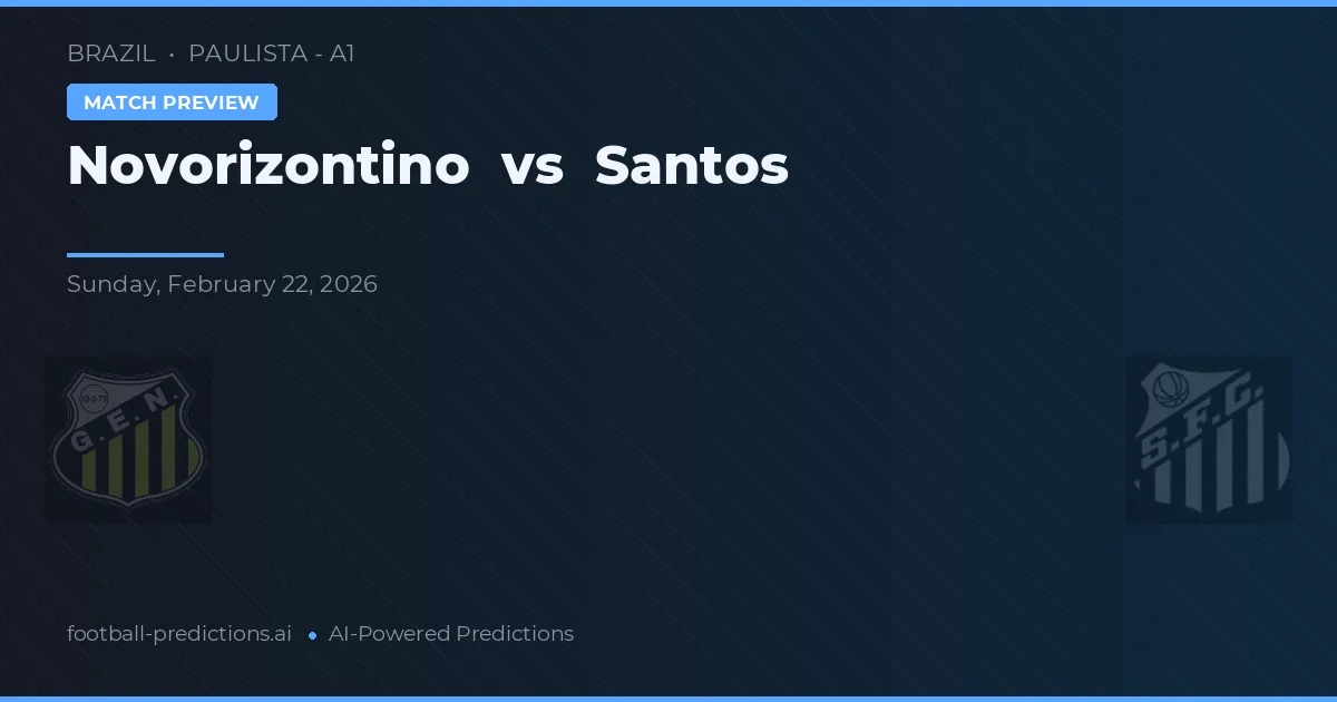 Novorizontino vs Santos — voorspelling en vooruitblik wedstrijd