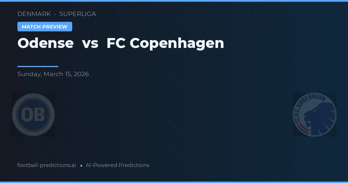 Odense BK vs FC København — voorspelling en vooruitblik wedstrijd