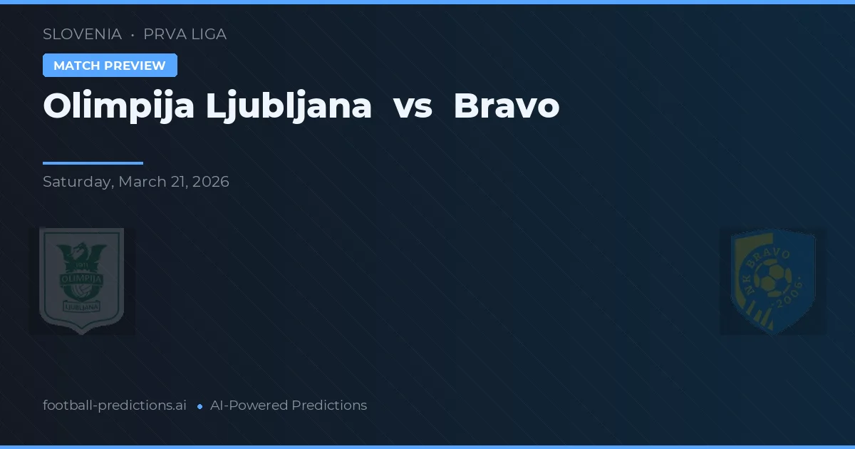 Olimpija Ljubljana vs Bravo — voorspelling en vooruitblik wedstrijd