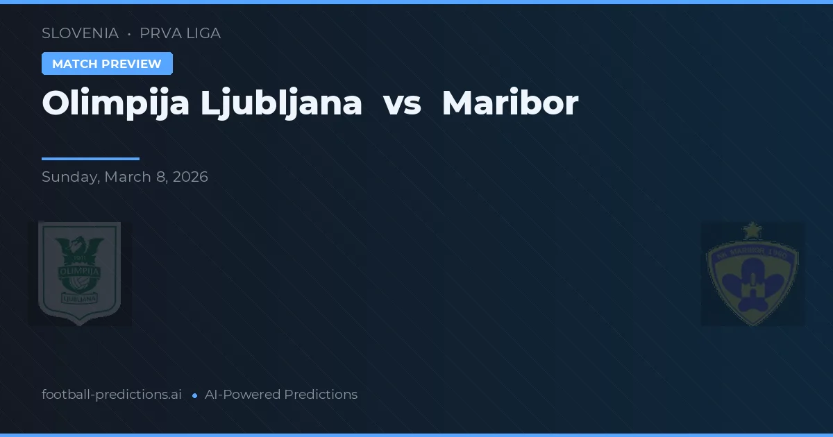 Olimpija Ljubljana vs Maribor — voorspelling en vooruitblik wedstrijd