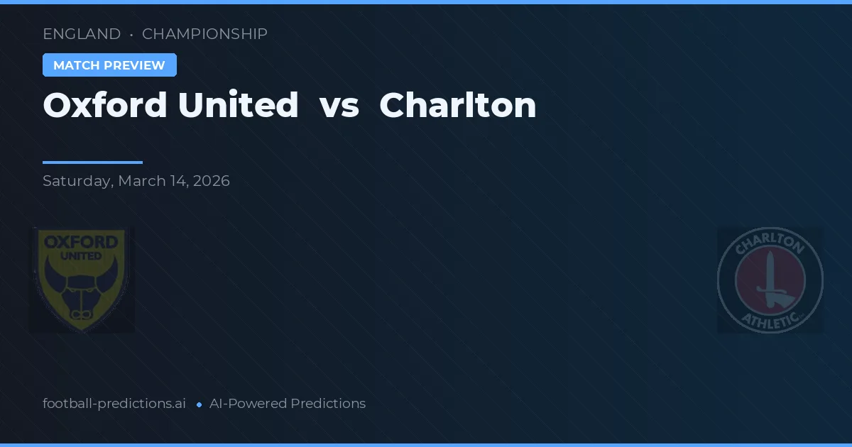 Oxford United vs Charlton — voorspelling en vooruitblik wedstrijd