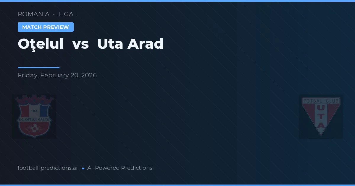 Oţelul vs Uta Arad — voorspelling en vooruitblik wedstrijd