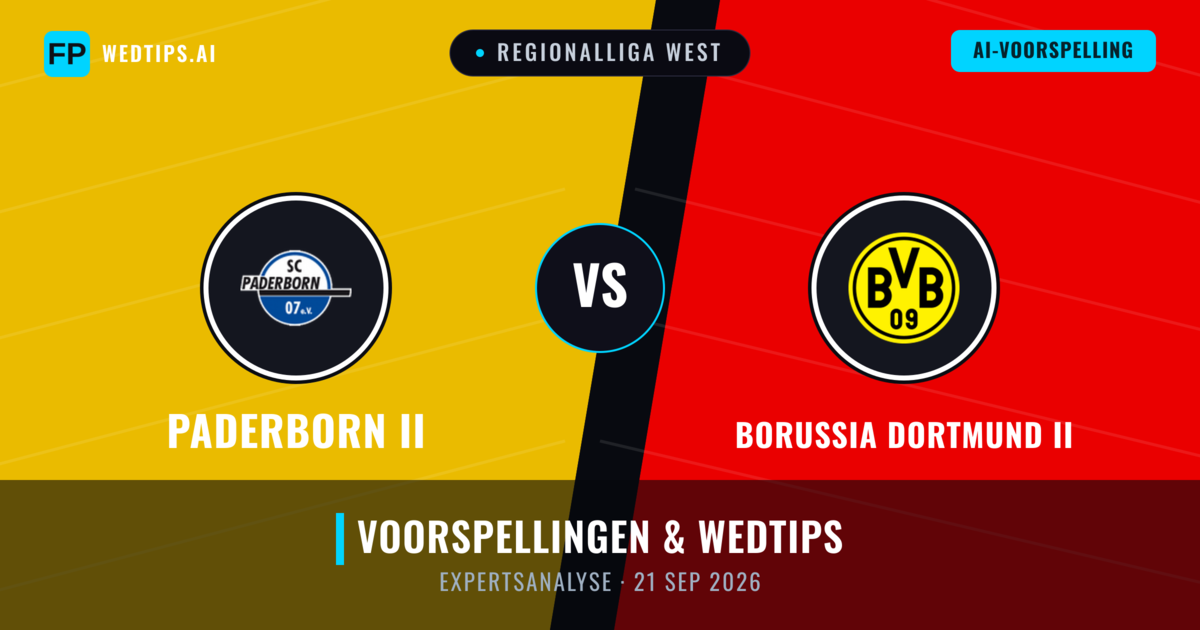 Paderborn II vs Borussia Dortmund II — voorspelling en vooruitblik wedstrijd