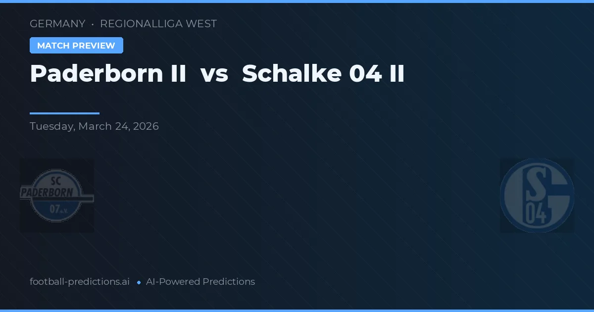 Paderborn II vs Schalke 04 II — voorspelling en vooruitblik wedstrijd