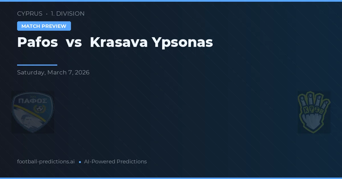 Pafos vs Krasava Ypsonas — voorspelling en vooruitblik wedstrijd
