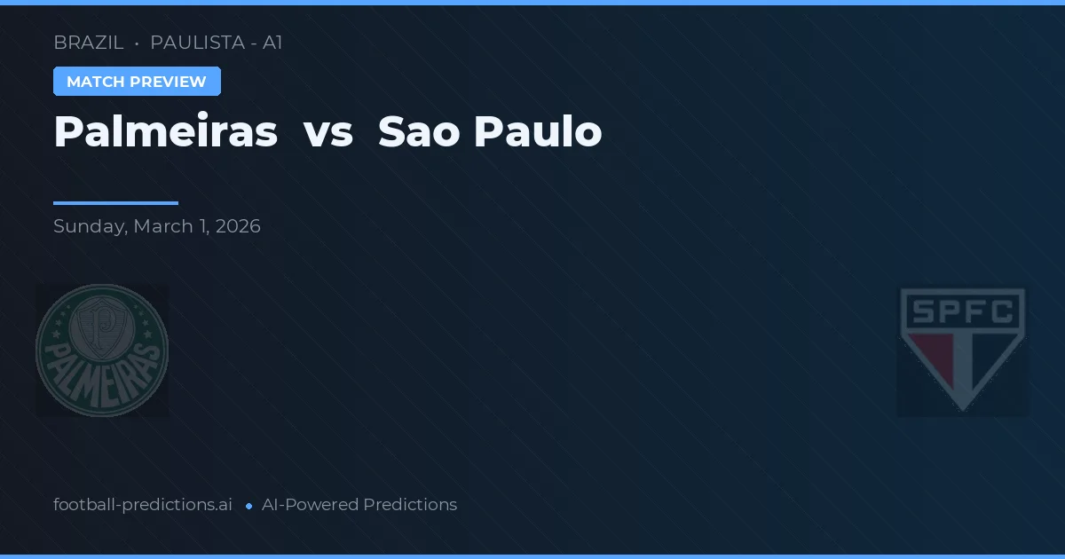 Palmeiras vs São Paulo — voorspelling en vooruitblik wedstrijd