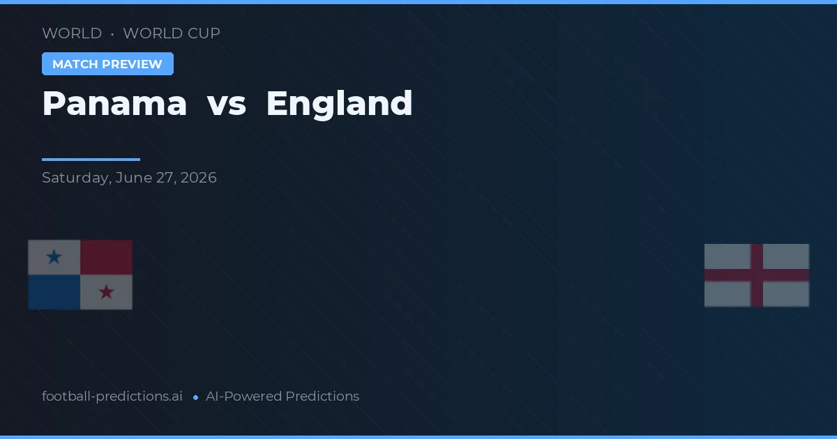 Panama vs Engeland — voorspelling en vooruitblik wedstrijd