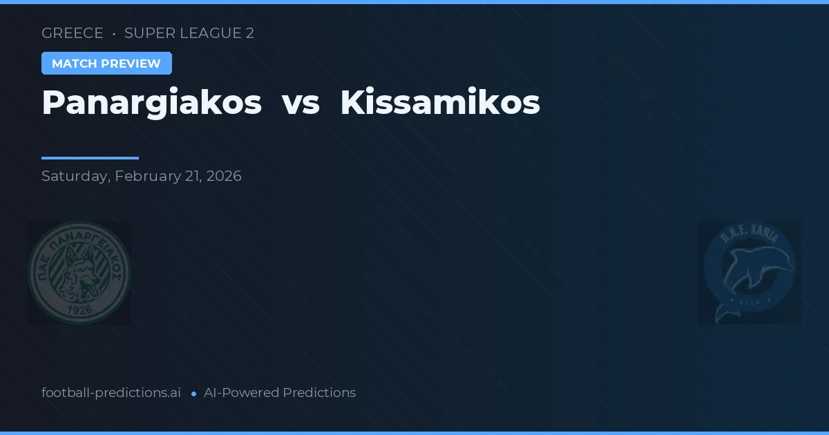 Panargiakos vs Kissamikos — voorspelling en vooruitblik wedstrijd