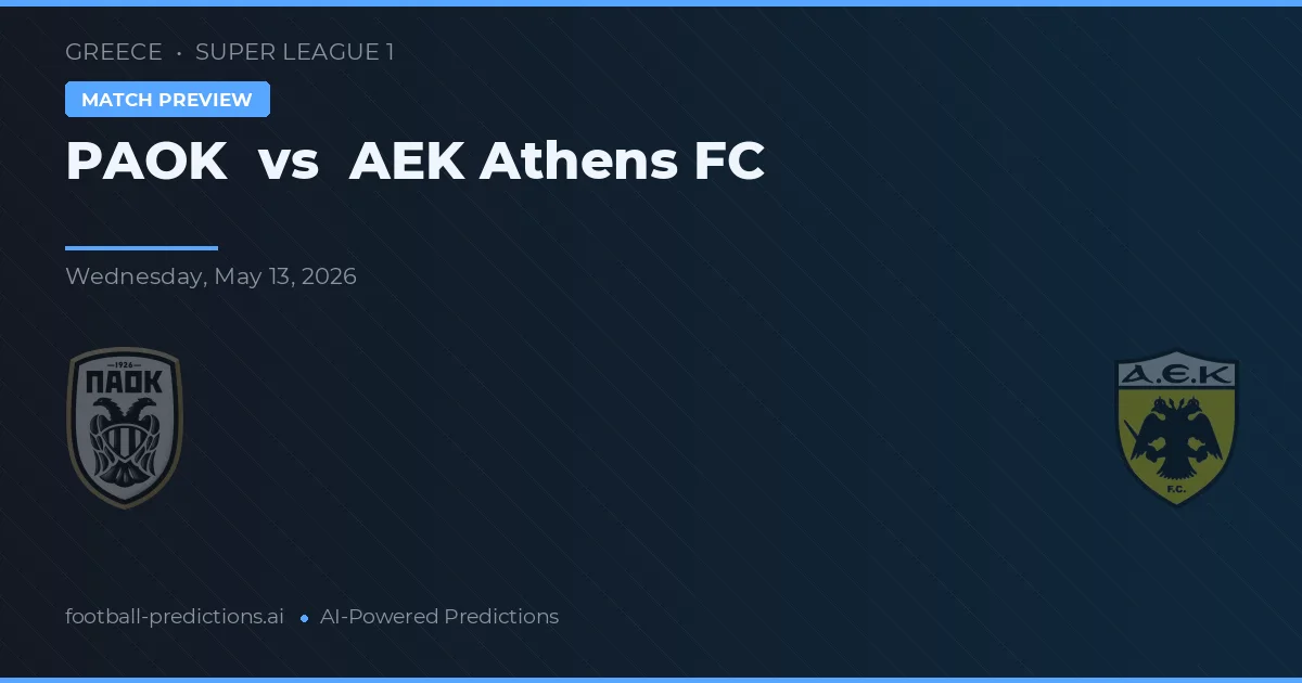 PAOK vs AEK Athene FC — voorspelling en vooruitblik wedstrijd