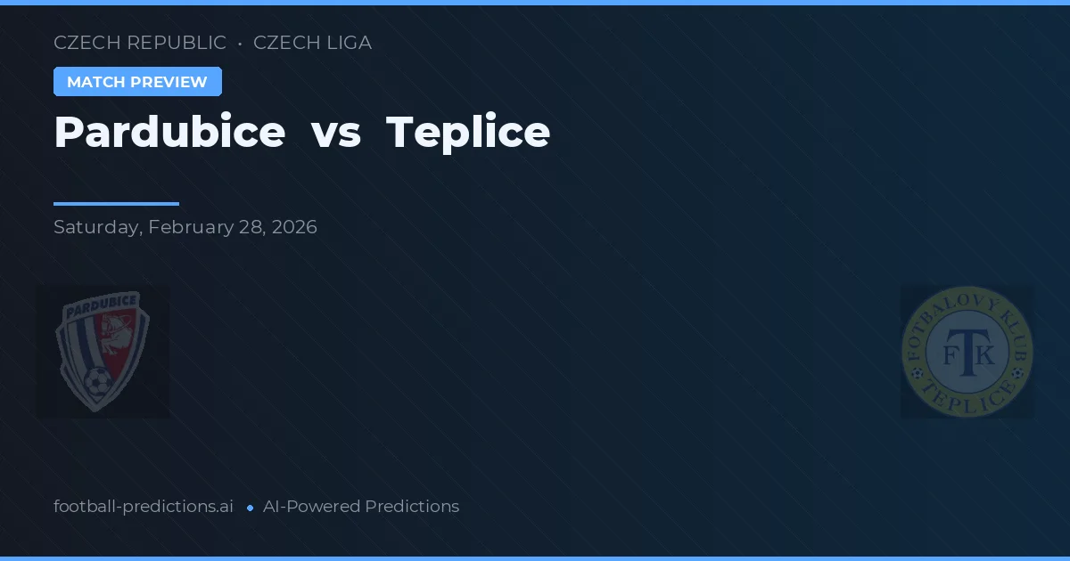 Pardubice vs Teplice — voorspelling en vooruitblik wedstrijd