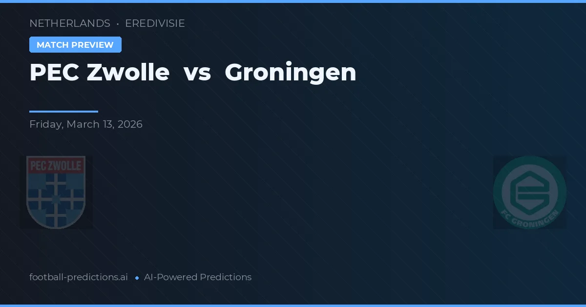PEC Zwolle vs Groningen — voorspelling en vooruitblik wedstrijd