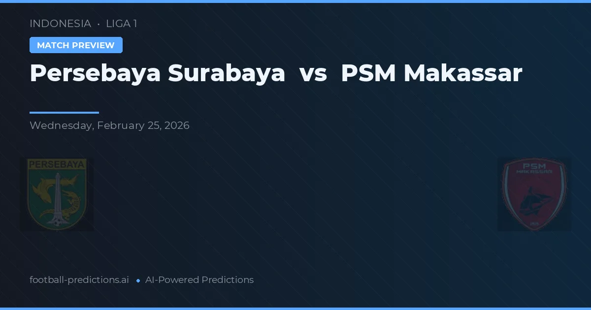 Persebaya Surabaya vs PSM Makassar — voorspelling en vooruitblik wedstrijd