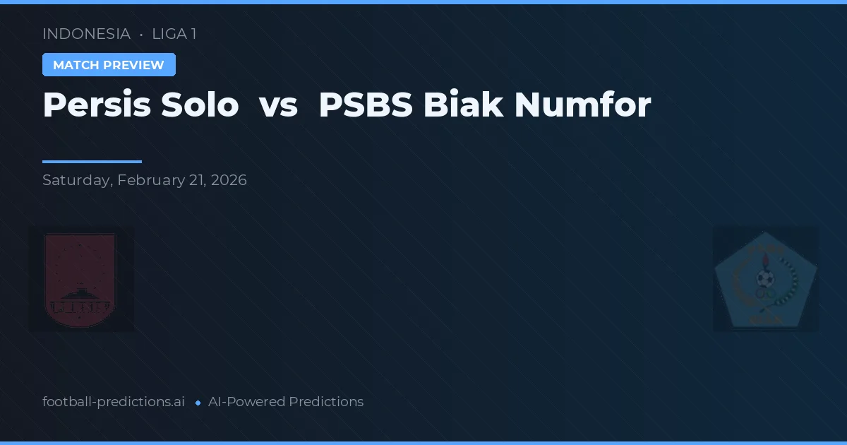 Persis Solo vs PSBS Biak Numfor — voorspelling en vooruitblik wedstrijd