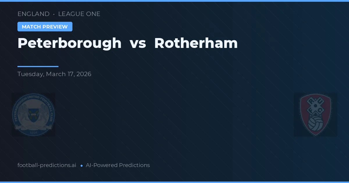 Peterborough United vs Rotherham — voorspelling en vooruitblik wedstrijd