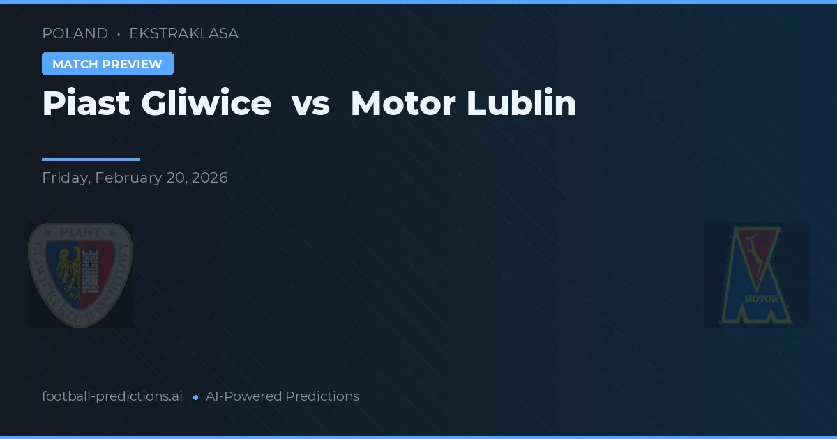 Piast Gliwice vs Motor Lublin — voorspelling en vooruitblik wedstrijd
