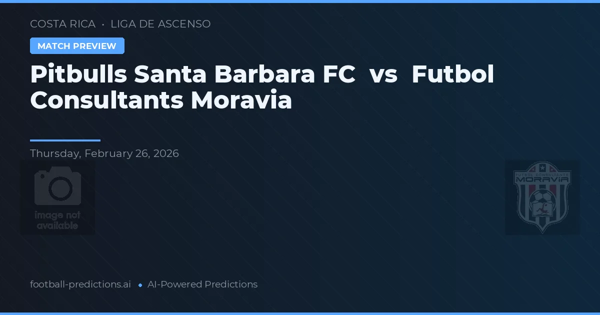 Pitbulls Santa Barbara FC vs Futbol Consultants Moravia — voorspelling en vooruitblik wedstrijd