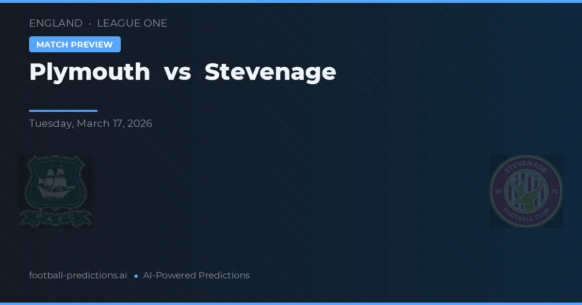Plymouth Argyle vs Stevenage — voorspelling en vooruitblik wedstrijd