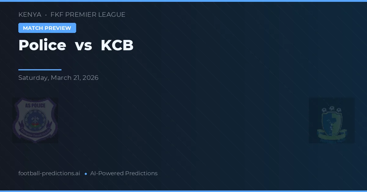 Politie vs KCB — voorspelling en vooruitblik wedstrijd