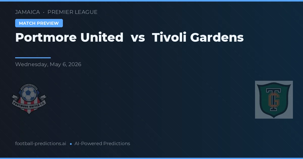 Portmore United vs Tivoli Gardens — voorspelling en vooruitblik wedstrijd