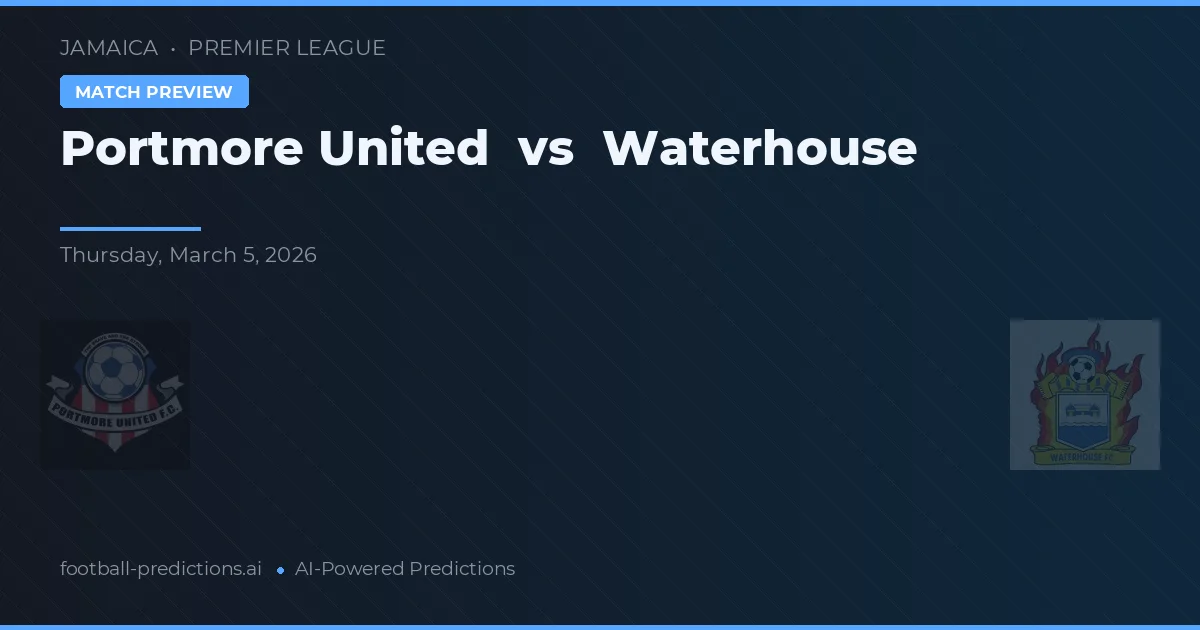 Portmore United vs Waterhouse — voorspelling en vooruitblik wedstrijd