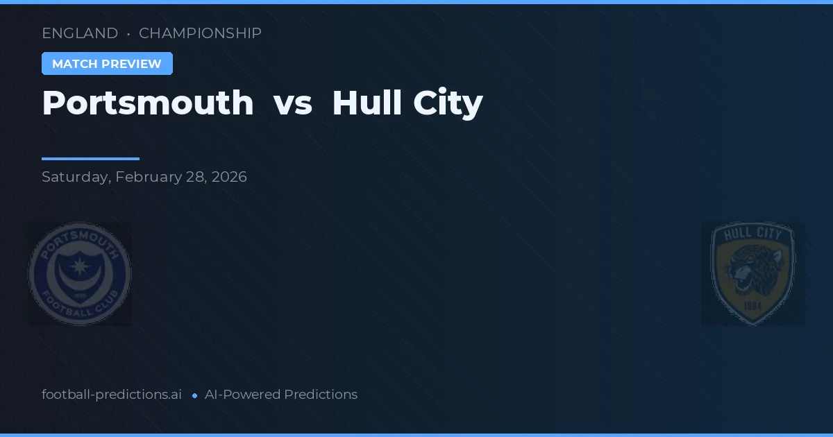 Portsmouth vs Hull City — voorspelling en vooruitblik wedstrijd