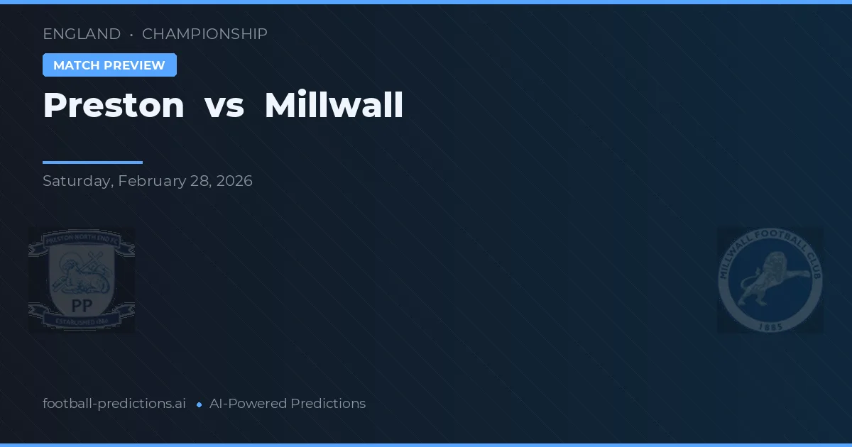 Preston vs Millwall — voorspelling en vooruitblik wedstrijd