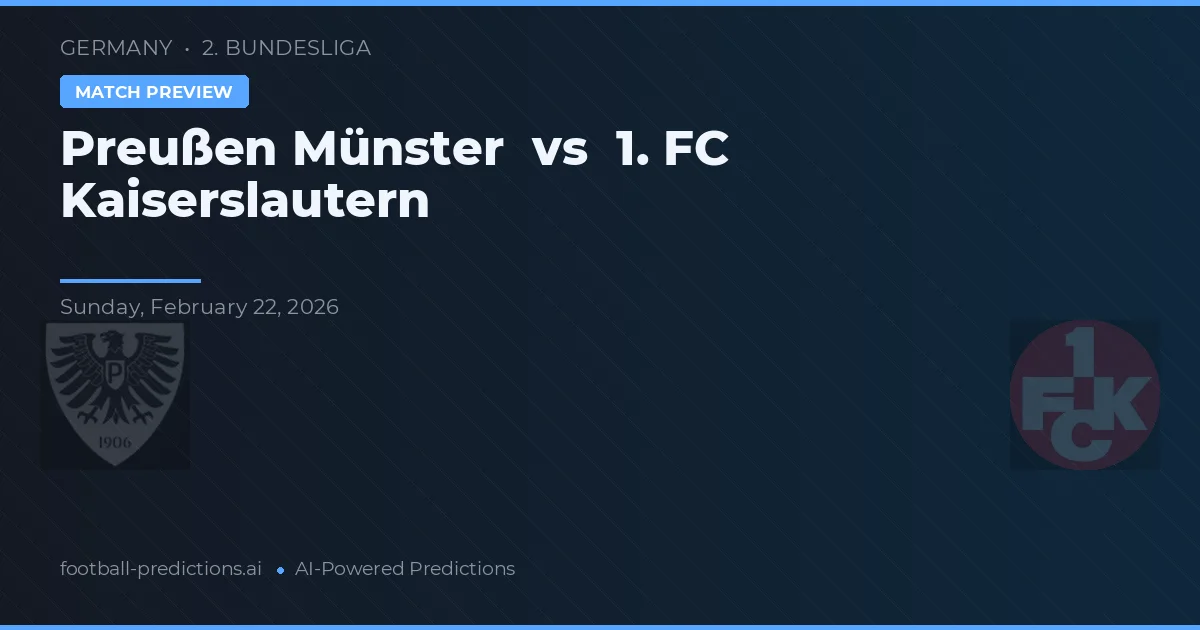 Preußen Münster vs 1. FC Kaiserslautern — voorspelling en vooruitblik wedstrijd