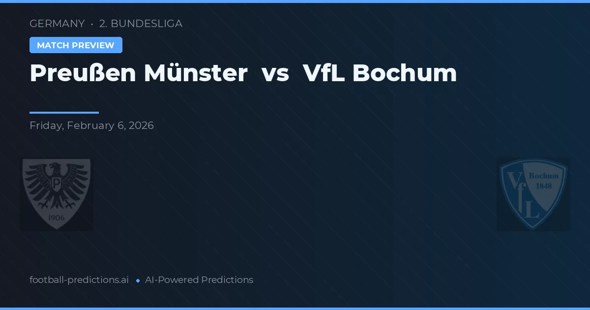 Preußen Münster vs VfL Bochum — voorspelling en vooruitblik wedstrijd