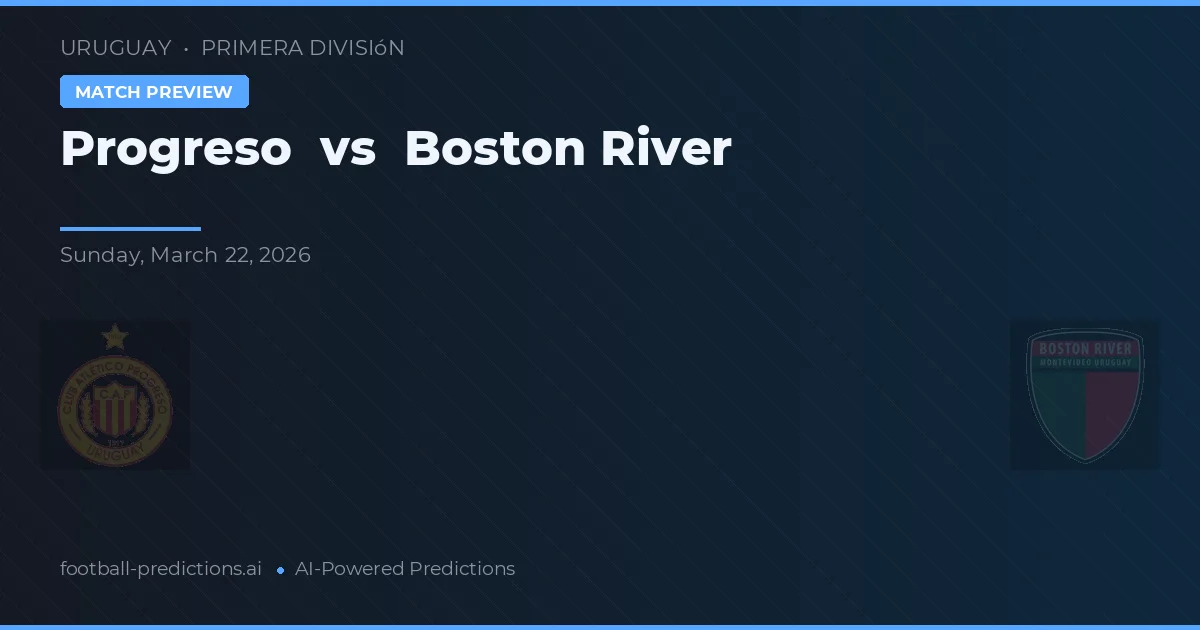 Progreso vs Boston River — voorspelling en vooruitblik wedstrijd